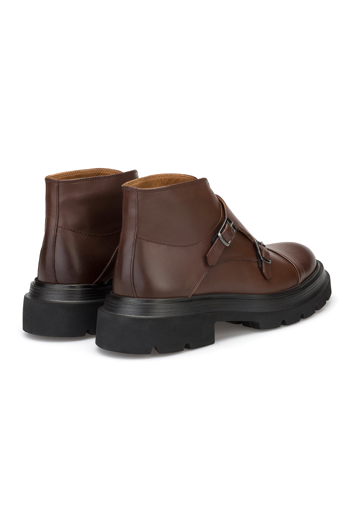 Nahaufnahme des Schlupfverschlusses auf dem Double Monk Stiefel.