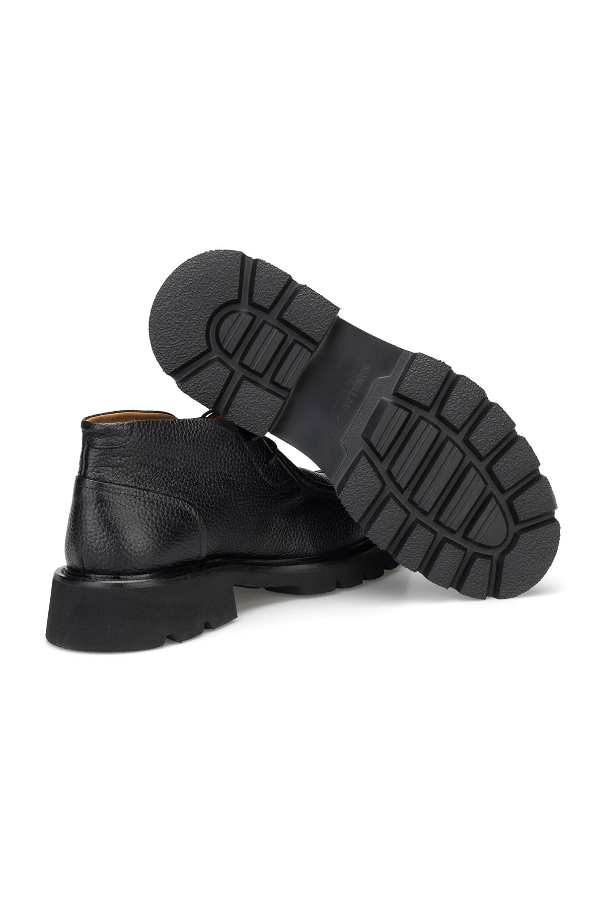 Rückansicht der stilvollen Schnürboots mit Flotter Leder Obermaterial