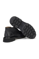 Rückansicht der stilvollen Schnürboots mit Flotter Leder Obermaterial