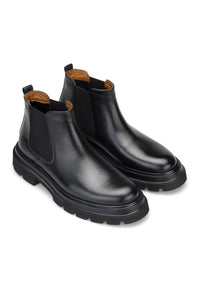 Gianni and Armando Lederstiefel Schwarz
