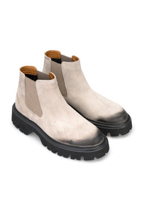 Gianni and Armando Lederstiefel Wildleder Beige