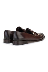 Rückansicht des Double Monk Schuhes mit markanter Doppelschnalle