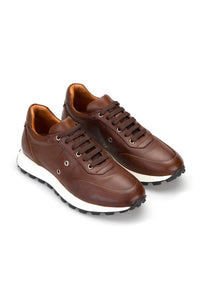 Herren Designer Sneakers Soft Weiche Leder Hellbraun 22242