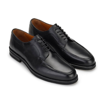 Front‑view of black Gianni & Armando business shoe with sleek leather upper and subtle stitching.