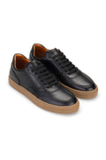 Herren Designer Sneakers Soft Leder Schwarz  0806