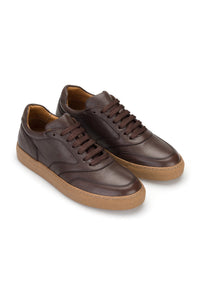 Herren  Designer Sneakers Soft Weich Braun 0806