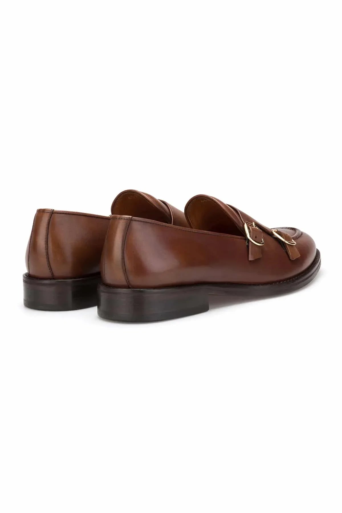 Rückansicht der Double Monk Schuhe mit eleganter Doppelschnalle