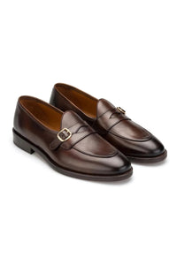 Gianni and Armando Business-Schuhe Mit einzellne schnalle Leder Braun