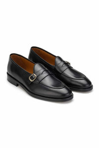 Gianni and Armando Business-Schuhe Mit einzellne schnalle Schwarz Leder