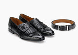 Loafer in einem eleganten Schuhregal, zeigt die hochwertige Verarbeitung.