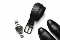 Ceinture en cuir pour homme noir mat – cuir véritable souple | Gianni & Armando