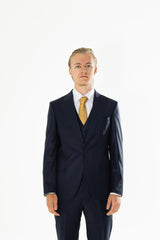 Gianni and Armando  Slim Fit Herrenanzug aus Wolle mit Spitzrevers Navy-Blue
