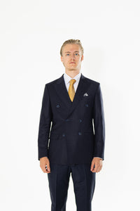 Gianni And Armando Zweireiher  Marineblau Slim Fit Herren Anzüge aus Wolle