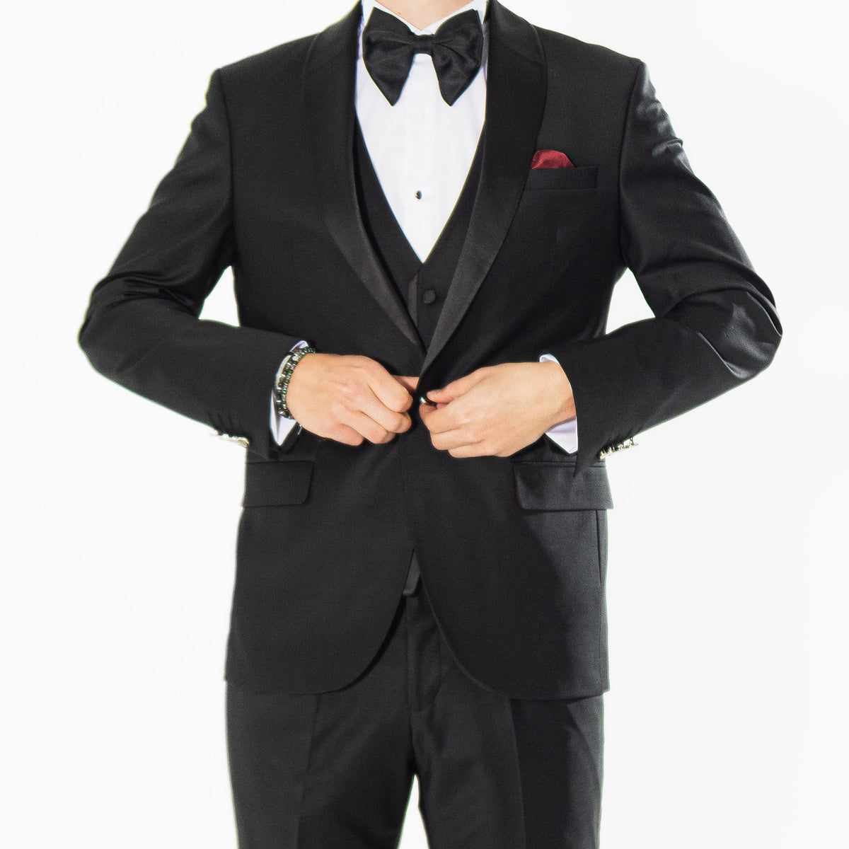 Gianni and Armando Smoking homme à col châle en laine – coupe slim fit
