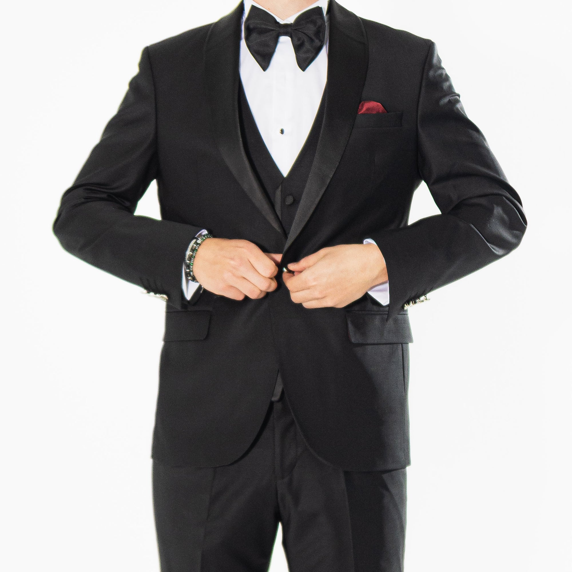 Gianni and Armando Schalkragen Herren Smoking aus Wolle – Slim Fit