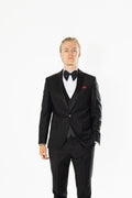 Gianni and Armando Smoking homme à col châle en laine – coupe slim fit