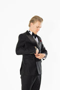 Gianni and Armando Smoking homme noir Slim Fit à double boutonnage en laine