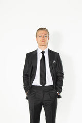 Gianni and Armando Zweireiher  Grauer Slim Fit Herren Anzüge aus Wolle