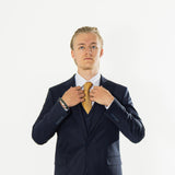 Gianni and Armando  Slim Fit Herrenanzug aus Wolle mit Spitzrevers Navy-Blue