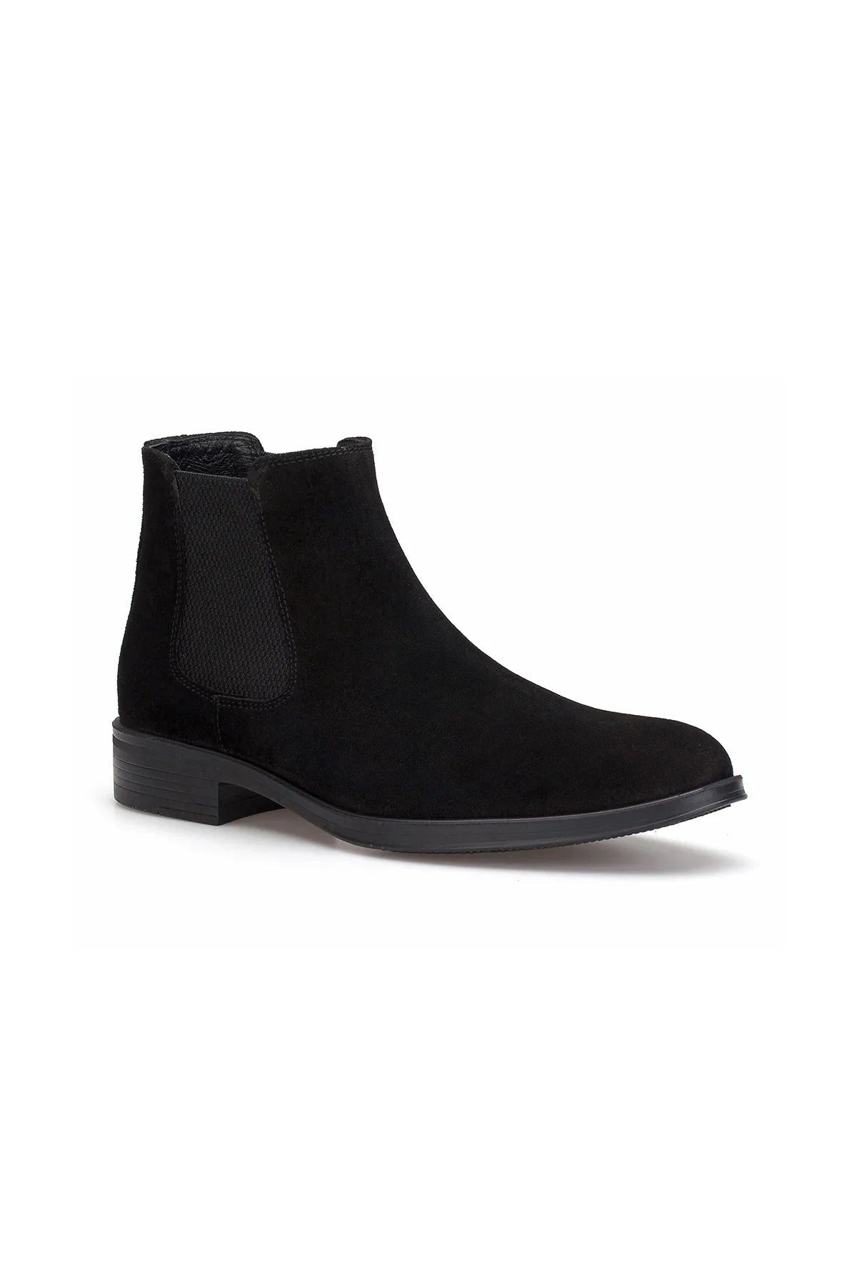 Nahaufnahme des Innenmaterials aus Leder in den Wildleder Chelsea Boots