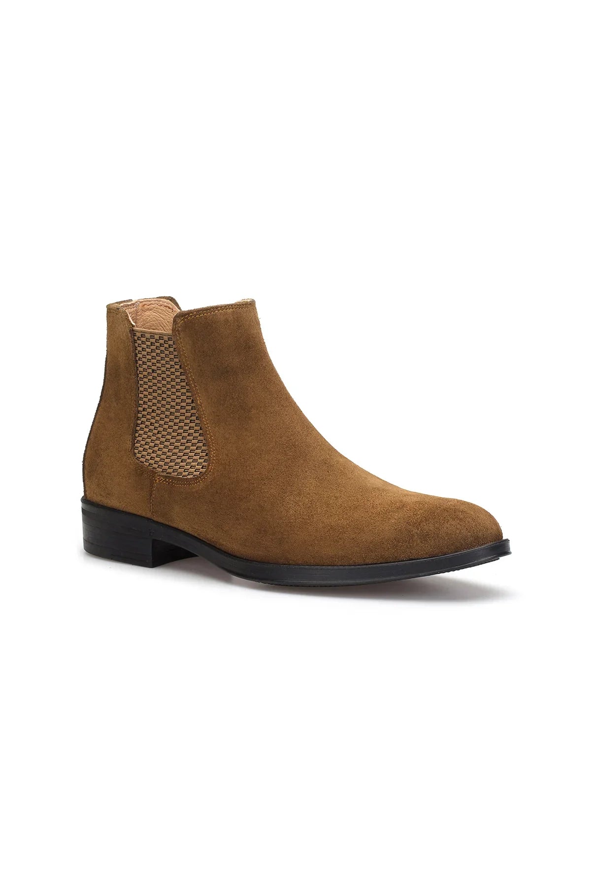 Boots mit rutschfester Gummisohle, seitliche Perspektive