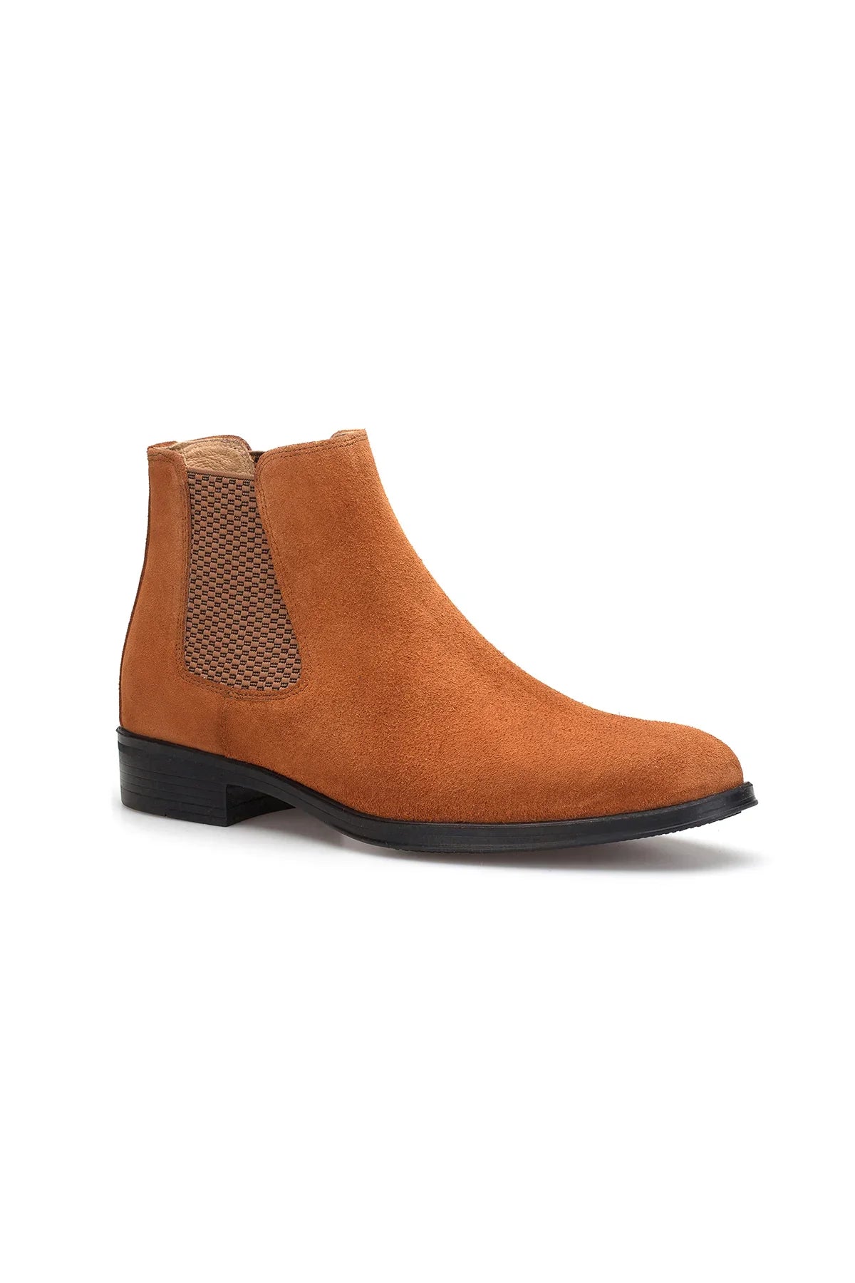 Wildleder Chelsea Boots Camel – Innenansicht mit Lederinnenmaterial
