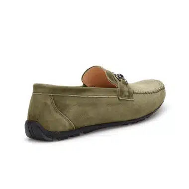Gianni & Armando Designer Leder Mokassin Olive Grün 1033