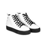 Sneaker Boots-Leder -Weiße und schwarze -1