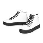 Sneaker Boots-Leder -Weiße und schwarze -1