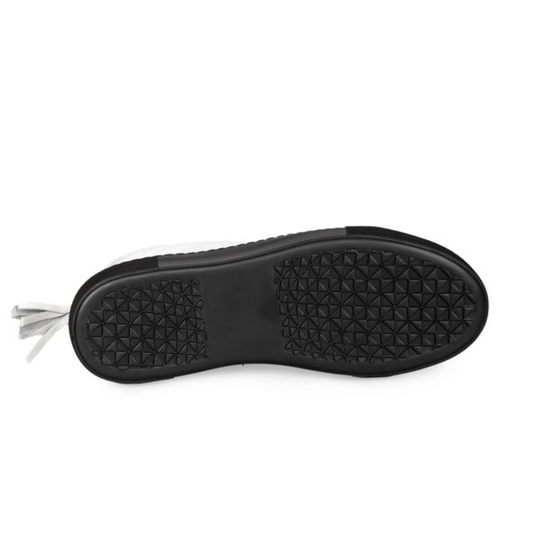 Sneaker Boots-Leder -Weiße und schwarze -6
