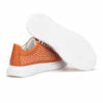 gianniarmando_herren_leder_sneakers_orange_weiss_punkte