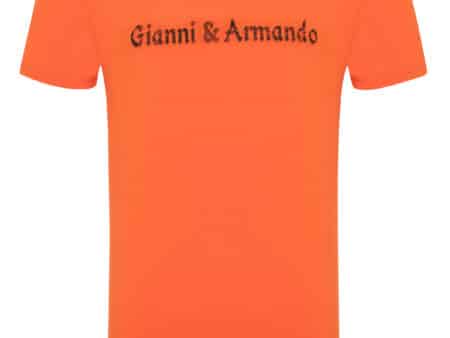 gianni armando designer slim fit tshirt orange