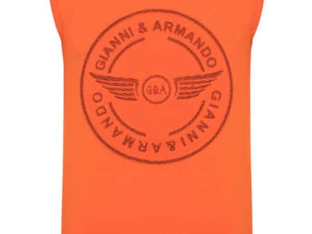 gianni armando designer tshirt armellos logo orange