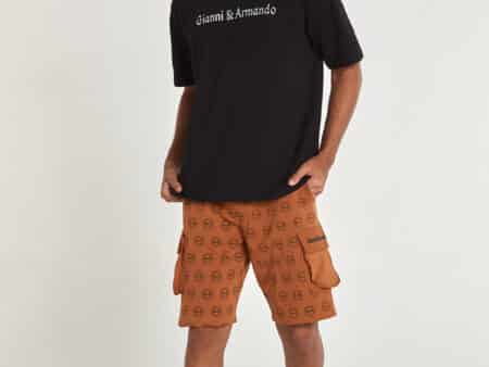 gianni armando herren kurze cargohosen camel 03