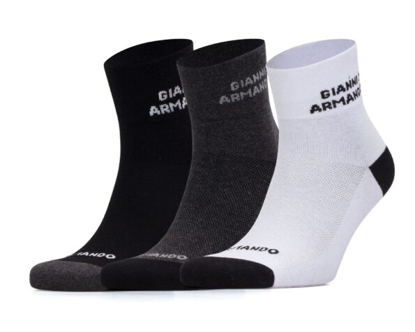 gianni armando mans socks black white anthrasite